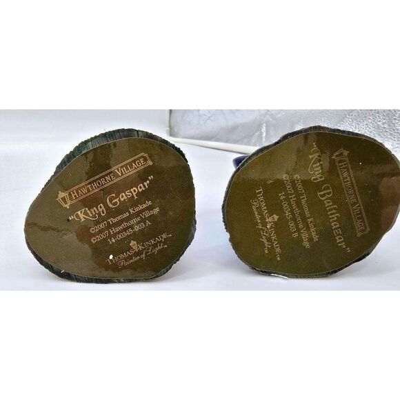 Thomas Kinkade King Gaspar & King Balthazar Figurines with COA - Picture 4 of 5